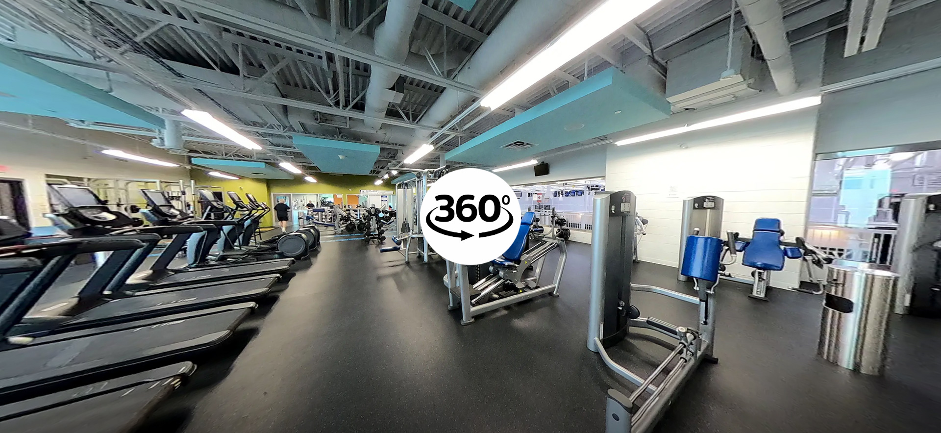 360 degree virtual tour icon over photo of Fitness Centre