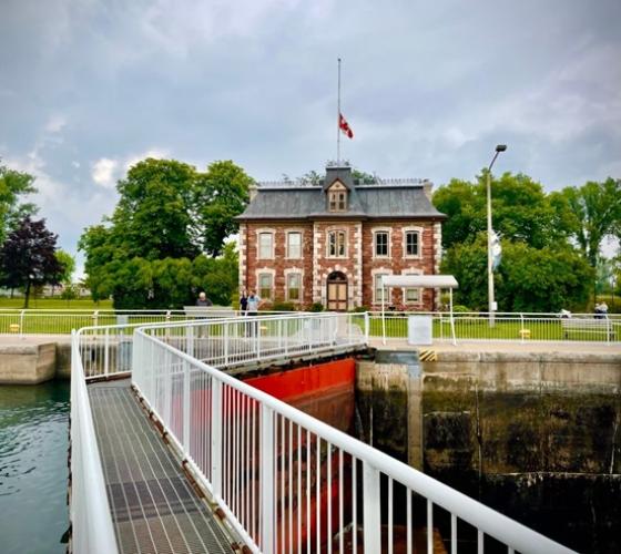 View of the National Historic Canal Site from the dock