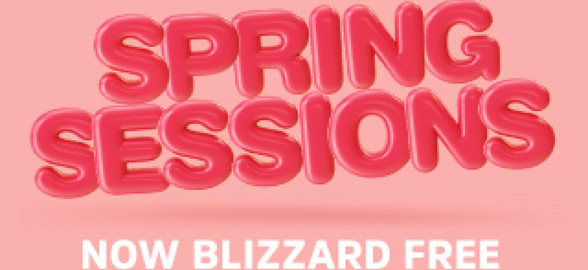 Spring Sessions title for open house