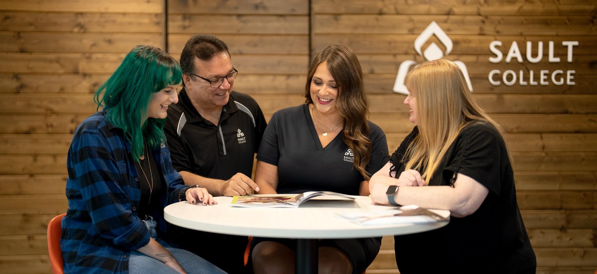 Recruiters Michelle, Melvin, Carly and Tanya in the Welcome Centre